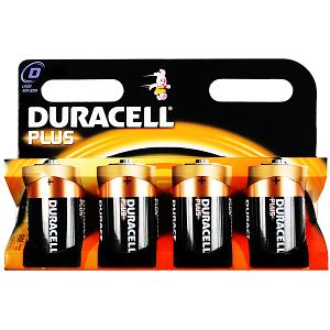 Duracell Plus D Size 4 Pack