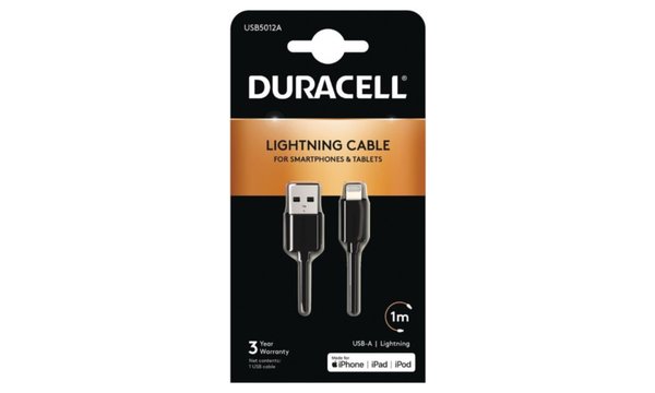 Duracell USB-A to Lightning Cable 1m