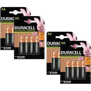 Duracell Pre-Charged AA 2500mAh 16 Pack