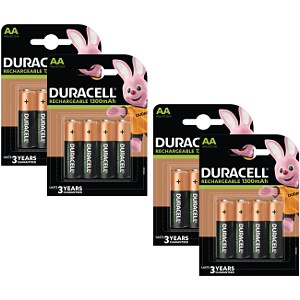 Duracell AA 1300mAh Rechargeable 16 Pack
