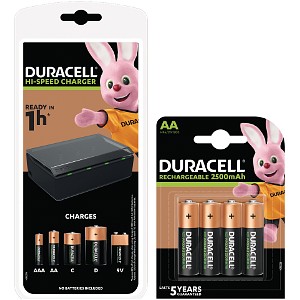 Duracell 1hr Multi-Charger + 4 x AA