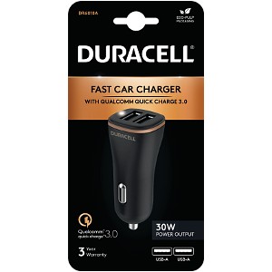 Duracell 18W + 12W USB-A In-Car Charge
