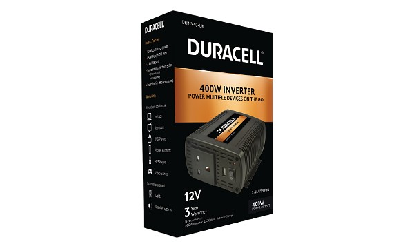 Duracell 400W Single UK Socket Inverter